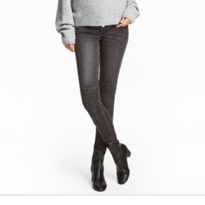H & M Skinny Mid-Rise Biker Jean